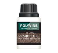 Polyvine Coat Craquelure System - Top Coat & Base Coat Fine Line Crackle Varnish - Distressed Craquelure Decorative Elements - Crackle Effect Varnish for Pottery, Furniture & Crafts