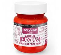 Polyvine Craft Acrylic Enamel Paint - Water-Based Hobby Craft Acrylic Paint - Durable Finish, Low Odour, Intermixable Enamel in 15 Rich Pigment Colours for Glass, Wood, Metal, Clay, Stone&More, 50 ml