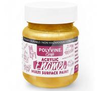 Polyvine Craft Acrylic Enamel Paint - Water-Based Hobby Craft Acrylic Paint - Durable Finish, Low Odour, Intermixable Enamel in 15 Rich Pigment Colours for Glass, Wood, Metal, Clay, Stone&More, 50 ml