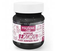 Polyvine Craft Acrylic Enamel Paint - Water-Based Hobby Craft Acrylic Paint - Durable Finish, Low Odour, Intermixable Enamel in 15 Rich Pigment Colours for Glass, Wood, Metal, Clay, Stone&More, 100 ml