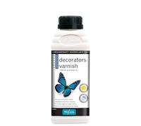 Polyvine Decorators Varnish - Water Resistant Clear Varnish with UV Protection - Seals and Protects Emulsion Paint, Wallpaper, Interior Wood, Furniture, Plaster & Fabric - Dead Flat Finish, 500ml