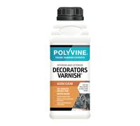 Polyvine Decorators Varnish Gloss ? Water Resistant Clear Varnish with UV Protection - Seals and Protects Emulsion, Acrylic Paint, Wallpaper, Wood,