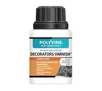 Polyvine Decorators Varnish Gloss - Water Resistant Clear Varnish with UV Protection - Seals and Protects Emulsion, Acrylic Paint, Wallpaper, Wood, Furniture, Plaster & Fabric, 100ml
