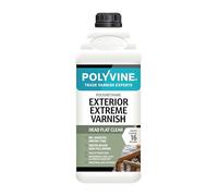 Polyvine Exterior Extreme Varnish - Heavy Duty Outdoor Waterproof Clear Varnish - Quick Dry Polyurethane Clear Coat Multi Use Protective Coating - UV, Heat, Stain Water Based Sealer (Dead Flat, 2L)