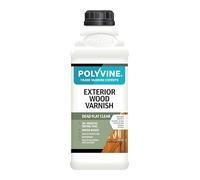 Polyvine Exterior Wood Varnish Dead Flat Finish - Quick Drying, Water-Based, High UV Protection & Weather Resistant Clear Varnish for Outdoor Wood & Timber - No Blistering or Peeling, 1L