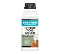 Polyvine Exterior Wood Varnish Dead Flat Finish - Quick Drying, Water-Based, High UV Protection & Weather Resistant Clear Varnish for Outdoor Wood & Timber - No Blistering or Peeling, 500ml