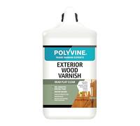 Polyvine Exterior Wood Varnish Dead Flat Finish - Quick Drying, Water-Based, High UV Protection & Weather Resistant Clear Varnish for Outdoor Wood & Timber - No Blistering or Peeling, 4L