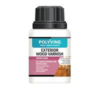 Polyvine Exterior Wood Varnish Satin Finish - Quick Drying, Water-Based, High UV Protection & Weather Resistant Clear Varnish for Outdoor Wood & Timber - No Blistering or Peeling, 100ml