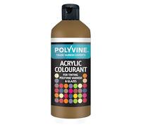 Polyvine for Tinting Water Based Products - Easy Blend, Dense Liquid Pigment Colour Additive for Paint, Varnish, Filler, Grout, Cement, Emulsion, Masonry Paint & More - Raw Umber, 500g