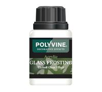 Polyvine Glass Frosting - a Frosted Effect Medium to Create Stunning Etched Glass Effect for Use with Stencils, Templates or Freehand - Decorative Mirror Art for Plastics, Window Panes & More