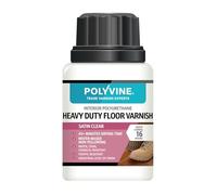 Polyvine Heavy Duty Floor Varnish Satin Finish - Quick Drying Floor Varnish - Polyurethane, Water-Based, Water Resistant Indoor Flooring Protection for Wood, Stone, Tiles, Slate (Satin, 100ml)