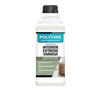 Polyvine Interior Extreme Varnish Dead Flat 1L - Protection For Interior Wood, Furniture, Flooring, Concrete, Slate And Flagstones