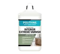 Polyvine Interior Extreme Varnish Dead Flat 4L - Protection For Interior Wood, Furniture, Flooring, Concrete, Slate And Flagstones