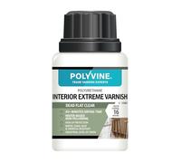 Polyvine Interior Extreme Varnish Satin or Dead Flat - Quick Dry Polyurethane Clear Coat Multi Use Protective Coating - Water-Based, UV, Heat, Stain, Water Resistant Sealer, Dead Flat, 100ml