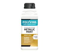 Polyvine Metallic Paint - Acrylic Metallic Heat Resistant Paint No Primer or Topcoat Needed - Water & UV Resistant Decorative Paint for Ceramics, Furniture, Ornaments, Interior Walls, Metalwork & More