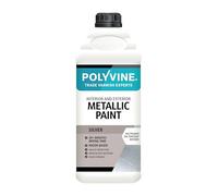 Polyvine Metallic Paint - Acrylic Metallic Heat Resistant Paint No Primer or Topcoat Needed - Water & UV Resistant Decorative Paint for Ceramics, Furniture, Ornaments, Interior Walls, Metalwork & More