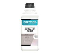 Polyvine Metallic Paint - Acrylic Metallic Heat Resistant Paint No Primer or Topcoat Needed - Water & UV Resistant Decorative Paint for Ceramics, Furniture, Ornaments, Interior Walls, Metalwork & More