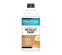 Polyvine Metallic Paint - Acrylic Metallic Heat Resistant Paint No Primer or Topcoat Needed - Water & UV Resistant Decorative Paint for Ceramics, Furniture, Ornaments, Interior Walls, Metalwork & More