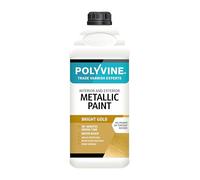 Polyvine Metallic Paint - Acrylic Metallic Heat Resistant Paint No Primer or Topcoat Needed - Water & UV Resistant Decorative Paint for Ceramics, Furniture, Ornaments, Interior Walls, Metalwork & More