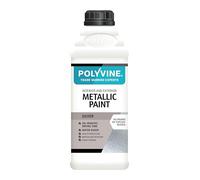 Polyvine Metallic Paint - Acrylic Metallic Heat Resistant Paint No Primer or Topcoat Needed - Water & UV Resistant Decorative Paint for Ceramics, Furniture, Ornaments, Interior Walls, Metalwork & More