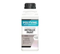 Polyvine Metallic Paint - Acrylic Metallic Heat Resistant Paint No Primer or Topcoat Needed - Water & UV Resistant Decorative Paint for Ceramics, Furniture, Ornaments, Interior Walls, Metalwork & More