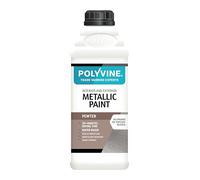 Polyvine Metallic Paint - Acrylic Metallic Heat Resistant Paint No Primer or Topcoat Needed - Water & UV Resistant Decorative Paint for Ceramics, Furniture, Ornaments, Interior Walls, Metalwork & More