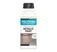 Polyvine Metallic Paint - Acrylic Metallic Heat Resistant Paint No Primer or Topcoat Needed - Water & UV Resistant Decorative Paint for Ceramics, Furniture, Ornaments, Interior Walls, Metalwork & More