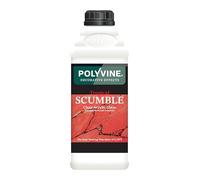 Polyvine Tropical Scumble Glaze - Clear Acrylic Glaze for Hot Environments 21°C+ - Oil-Look Decorative Water-Based Translucent Medium for Colourwashing, Marbling & Stippling - 1 Hr Working Time, 1L