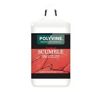Polyvine Tropical Scumble Glaze - Clear Acrylic Glaze for Hot Environments 21°C+ - Oil-Look Decorative Water-Based Translucent Medium for Colourwashing, Marbling & Stippling - 1 Hr Working Time, 4L