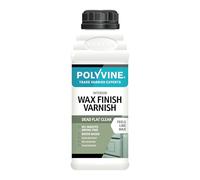 Polyvine Wax Finish Varnish Dead Flat - Quick Dry, Water Resistant Clear Varnish Wax - Quick Dry, Long Lasting Protection, Heat& Stain Resistant for Interior Wood, MDF, Furniture, Emulsion&More, 500ml