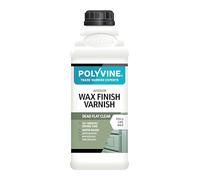 Polyvine Wax Finish Varnish Dead Flat - Quick Dry, Water Resistant Clear Varnish Wax - Quick Dry, Long Lasting Protection, Heat & Stain Resistant for Interior Wood, MDF, Furniture, Emulsion & More, 1L
