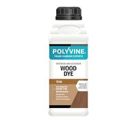 Polyvine Wood Dye - Interior Exterior Wood Colour Restorer - Quick Drying, Water Based Intermixable Woodwork Sealer Any Colour for Furniture, MDF, Ply, Hardwood, Softwood - Teak, 500ml