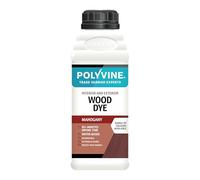 Polyvine Wood Dye - Interior Exterior Wood Colour Restorer - Quick Drying, Water Based Intermixable Woodwork Sealer Any Colour for Furniture, MDF, Ply, Hardwood, Softwood - Mahogany, 500ml