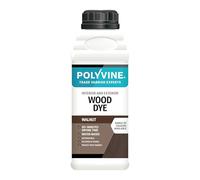 Polyvine Wood Dye - Interior Exterior Wood Colour Restorer - Quick Drying, Water Based Intermixable Woodwork Sealer Any Colour for Furniture, MDF, Ply, Hardwood, Softwood - Walnut, 500ml