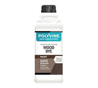 Polyvine Wood Dye - Interior Exterior Wood Colour Restorer - Quick Drying, Water Based Intermixable Woodwork Sealer Any Colour for Furniture, MDF, Ply, Hardwood, Softwood - Walnut, 1 L