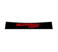 PolyWard Sunstrip for Abarth 500/595 / 695 SCORPION POWER Windscreen Banner Sunshade Decal Sticker - Pre-Cut Easy Install (Black + Red)