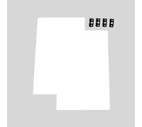 PolyWard Universal Rally Mudflaps, 2 PVC Mud Flaps + 4 Brackets (White)