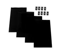 PolyWard Universal Rally Mudflaps, 4 PVC Mud Flaps + 8 Brackets (Black)