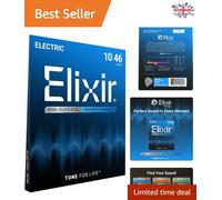 POLYWEB Coated Electric Guitar Strings - Light Gauge .010-.046 for Warm Tone