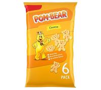 Pom Bear Cheese Multipack Crisps 6 x 13g, Cheese Flavour Teddy Shaped Potato Snack, Gluten free, No artificial colours & Flavours, Suitable for Vegetarians and Vegans