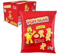 Pom Bear Original Multipack Crisps, Pack of 36 • Bear-Shaped Potato Snacks • Original Flavour • Gluten Free Snack for Kids & Adults • Light & Crispy Texture • No Artificial Colours or Preservatives
