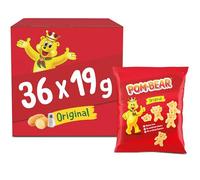 Pom Bear Original Multipack Crisps, Pack of 36 • Bear-Shaped Potato Snacks • Original Flavour • Gluten Free Snack for Kids & Adults • Light & Crispy Texture • No Artificial Colours or Preservatives