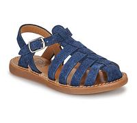 Pom d'Api Flat sandals PLAGE-STITCH DAD in Blue 13 kid