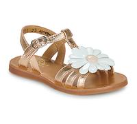 Pom d'Api Flat sandals PLAGETTE BIG FLO in Gold 12 kid
