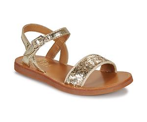 Pom d'Api Flat sandals PLAGETTE BUCKLE TAO in Gold 1 kid