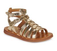 Pom d'Api Flat sandals PLAGETTE GLADIATOR in Gold 4 kid