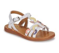 Pom d'Api Flat sandals PLAGETTE MULTI DAISY in White 13 kid
