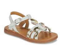 Pom d'Api Flat sandals PLAGETTE MULTI DAISY in White 9 toddler