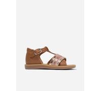 Pom D'Api Girls Leather Poppy Lili Sandals in Camel - Brown - EU 19 UK 3