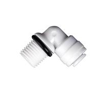POM Fit 1/4" 6.35mm OD Tube x 1/4" BSP Male 90 Deg Elbow POM Quick Fitting Connector Aquarium RO Water Filter Reverse Osmosis System 1pcs